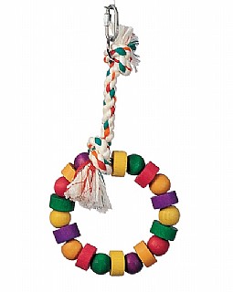  ���� ����� ����  Living World Junglewood Bird Toy - Small Bead and Block Ring