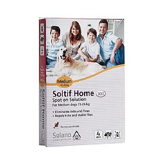 ������� ������ ��� ���� ������ 15-25 �"� solano soltif home - spot on solution for dogs.