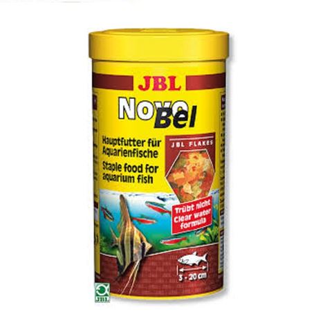 נובו בל מזון יבש בפתיתים לדגי נוי 18 גרם - JBL NovoBel flakes fish food ...