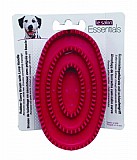 ����� ����  ���� ������ ���� ���� ����� ��� Le Salon Essentials Dog Rubber Curry Brush with Loop Handle - Red