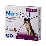 נקסגארד לכלבים במשקל 10-25 ק"ג NexGard נקסגארד לכלבים במשקל 10-25 ק"ג NexGard