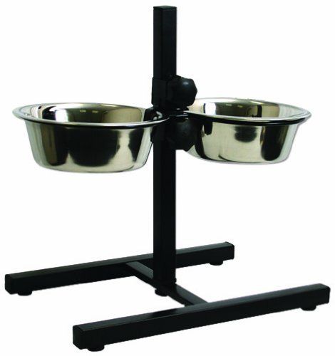 מתקן מתכוונן כולל 2 כלי נירוסטה Adjustable Double Diner Stand | כלי ...