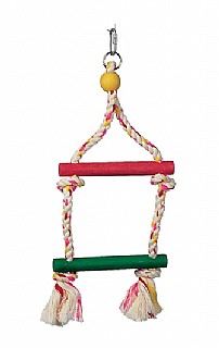  ���� ����� ���� Living World Junglewood Bird Toy - 2-Step Rope Ladder