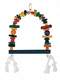 ����� ����� ���� Living World Junglewood Bird Toy - Large Wood and Rope Swing