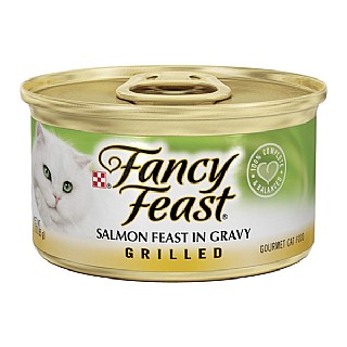 ���� ������� ���� ���� ���� ����� ����� 85 ��� Fancy Feast Grilled Salmon in Gravy