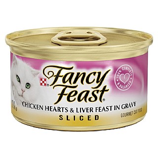 ���� ������� ���� ���� ������ ����� ��� ���� ����� 85 ��� Fancy Feast Sliced Chicken Heart & Liver In Gravy