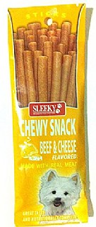  ����� ���� ����  Sleeky Dogs Stick Chewy Snacks Beef & Cheese Flavored 50 g